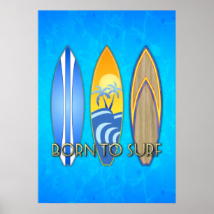 Born To Surf Poster