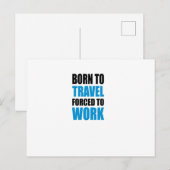 Born to travel postkarte (Vorne/Hinten)