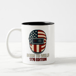 BORN TO WELD – 1776 Edition Mug Zweifarbige Tasse