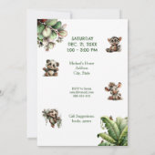 Born Two Be Wild Baby Safari Birthday Party Einladung (Rückseite)