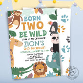 Born TWO Be Wild Birthday Einladung