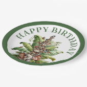 Born Two Be Wild Safari Birthday Pappteller (Schrägansicht)