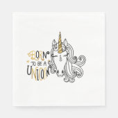Born Unicorn Birthday Serviette (Vorderseite)