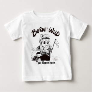 Born Wild individuelles Hemd mit dem Namen des Kin Baby T-shirt