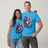 Born Wild Wolf Shirt – Fire Forest Animal Grafik  (Unisex)