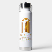 Born Without Applause Tür & Feder Wasserflasche Trinkflasche (Vorderseite)