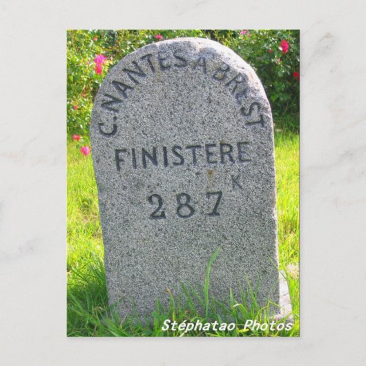 Borne kilométrique BRETAGNE FRANKREICH Postkarte (Vorderseite)