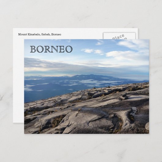 Borneo-Bergspitzen Postkarte (Vorne/Hinten)