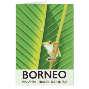 Borneo Giftfrosch Reiseplakat