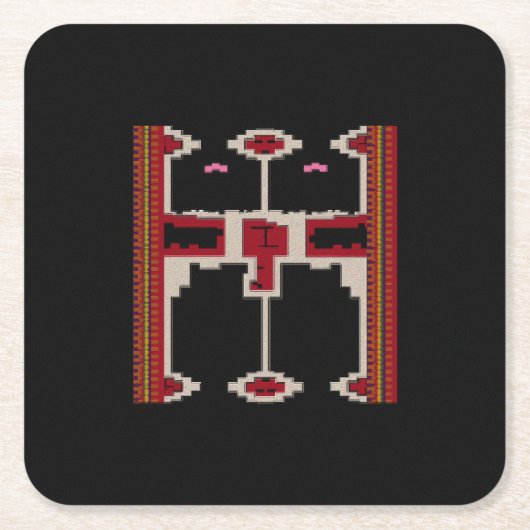 Borneo Inspired Coaster Rechteckiger Pappuntersetzer (Vorderseite)