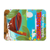 Borneo Island Reiseplakat. Magnet (Horizontal)