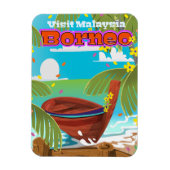 Borneo Island Reiseplakat. Magnet (Vertikal)