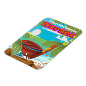 Borneo Island Reiseplakat. Magnet (Linke Seite)