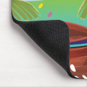 Borneo Island Reiseplakat. Mousepad (Ecke)