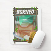 Borneo Jungle Reiseplakat Mousepad (Mit Mouse)