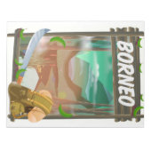 Borneo Jungle Reiseplakat Notizblock (Vorderseite)