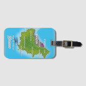 Borneo-Karte Gepäckanhänger (Vorderseite (Horizontal))