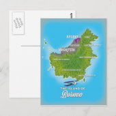 Borneo-Karte Postkarte (Vorne/Hinten)