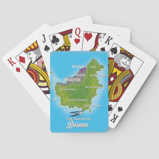 Borneo-Karte Spielkarten (Rückseite)