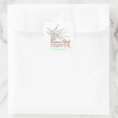 Borneo-Kopfjäger-Aufkleber Quadratischer Aufkleber (Tasche)