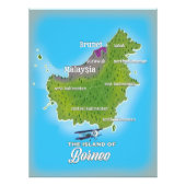 Borneo Map Fotodruck (Vorne)