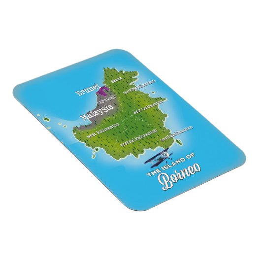 Borneo Map Magnet (Rechte Seite)
