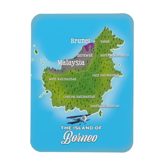 Borneo Map Magnet (Vertikal)