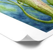 Borneo Nepenthes Watercolor Art Poster (Ecke)