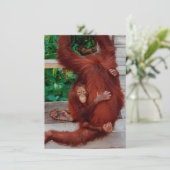 Borneo-Orang-Utan Karte (Stehend Vorderseite)