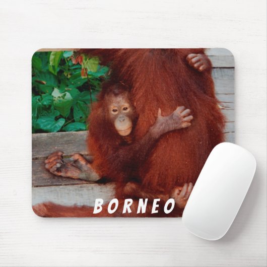 Borneo-Orang-Utan Mousepad (Mit Mouse)
