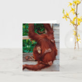 Borneo orangutan karte (Gelbe Blume)
