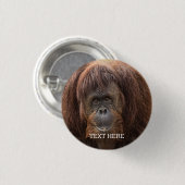 Borneo Orangutan Schöne Fotografie Button (Vorne & Hinten)