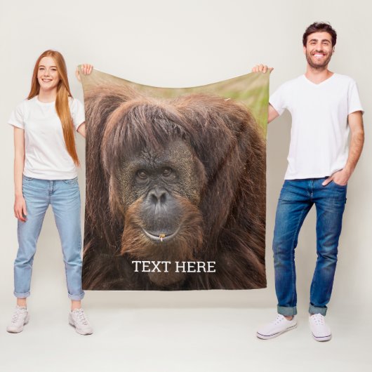 Borneo Orangutan Schöne Fotografie Fleecedecke (Beispiel)
