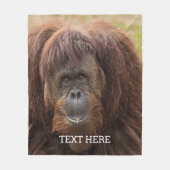 Borneo Orangutan Schöne Fotografie Fleecedecke (Vorderseite)