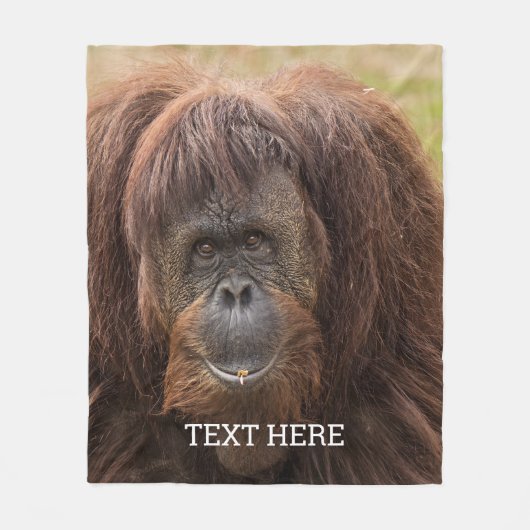 Borneo Orangutan Schöne Fotografie Fleecedecke (Vorderseite)
