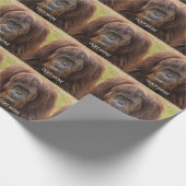 Borneo Orangutan Schöne Fotografie Geschenkpapier (Ecke)