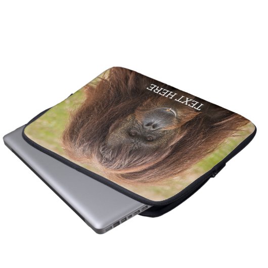 Borneo Orangutan Schöne Fotografie Laptopschutzhülle (Vorne Knopf)