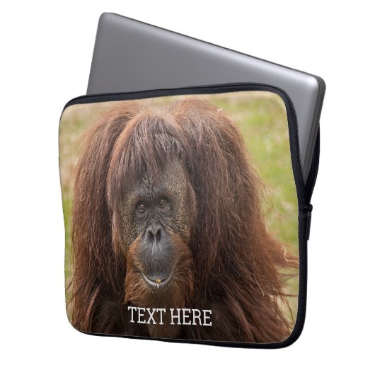 Borneo Orangutan Schöne Fotografie Laptopschutzhülle (Vorderseite Links)