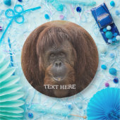 Borneo Orangutan Schöne Fotografie Pappteller (Party)