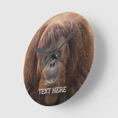 Borneo Orangutan Schöne Fotografie Runde Wanduhr (Winkel)