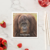 Borneo Orangutan Schöne Fotografie Serviette (Beispiel)