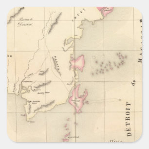 Borneo Ozeanien Nr. 20 Quadratischer Aufkleber