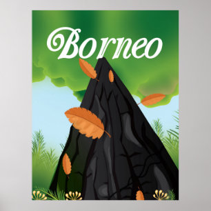 Borneo Rainforest travel poster