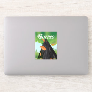 Borneo Rainforest travel poster Aufkleber