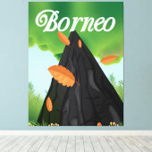 Borneo Rainforest travel poster Leinwanddruck (Insitu (Holzboden))
