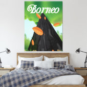 Borneo Rainforest travel poster Leinwanddruck (Insitu (Schlafzimmer))