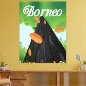 Borneo Rainforest travel poster Leinwanddruck (Insitu (Wohnzimmer))