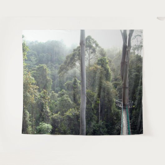 Borneo Ranforest Jungle Canopy Landschaft Hintergr Wandteppich (Vorderseite (Horizontal))