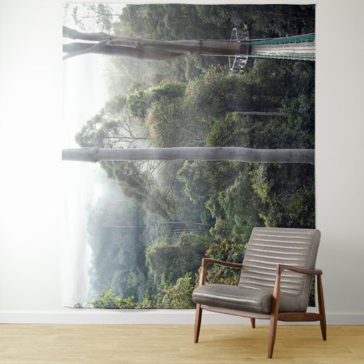 Borneo Ranforest Jungle Canopy Landschaft Hintergr Wandteppich (Beispiel)