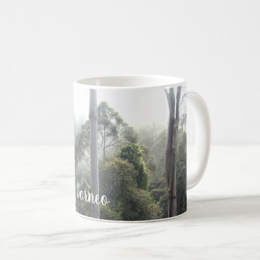 Borneo Regenwald Dschungel Treetops Landschaftssze Kaffeetasse (VorderseiteRechts)